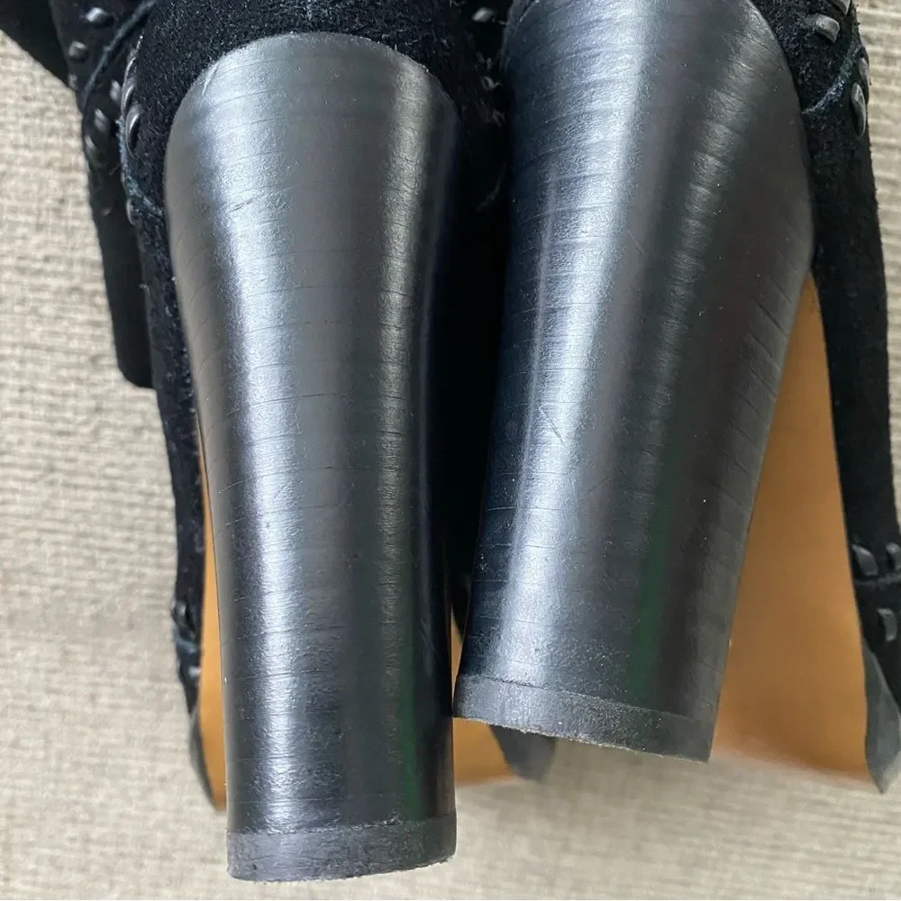 Report Liola Black Suede Over the Knee Boots